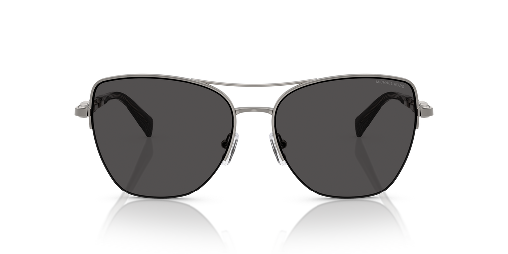 Gafas de Sol Michael Kors Dorado Beach MK1163 Gris Plomo Brillante y Gris Oscuro Sólido