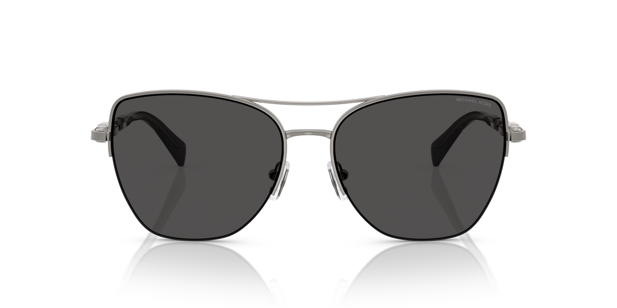 Gafas de Sol Michael Kors Dorado Beach MK1163 Gris Plomo Brillante y Gris Oscuro Sólido