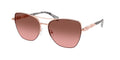 Gafas de Sol Michael Kors Dorado Beach MK1163 Oro rosa brillante y Marrón y Rosáceo Degradé
