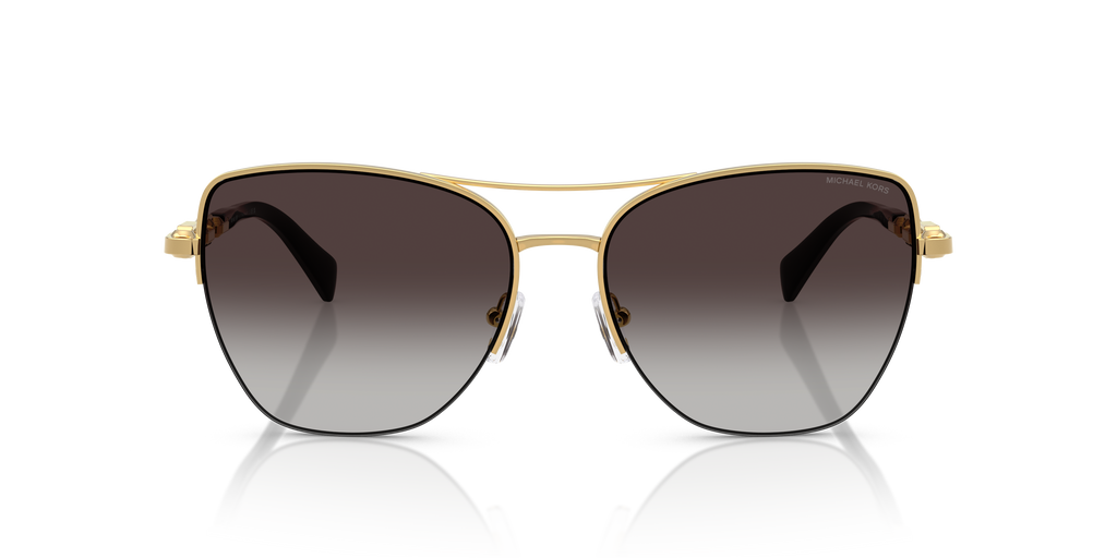 Gafas de Sol Michael Kors Dorado Beach MK1163 Amarillo oro brillante y Gris Oscuro Degradé