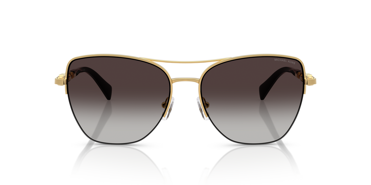 Gafas de Sol Michael Kors Dorado Beach MK1163 Amarillo oro brillante y Gris Oscuro Degradé