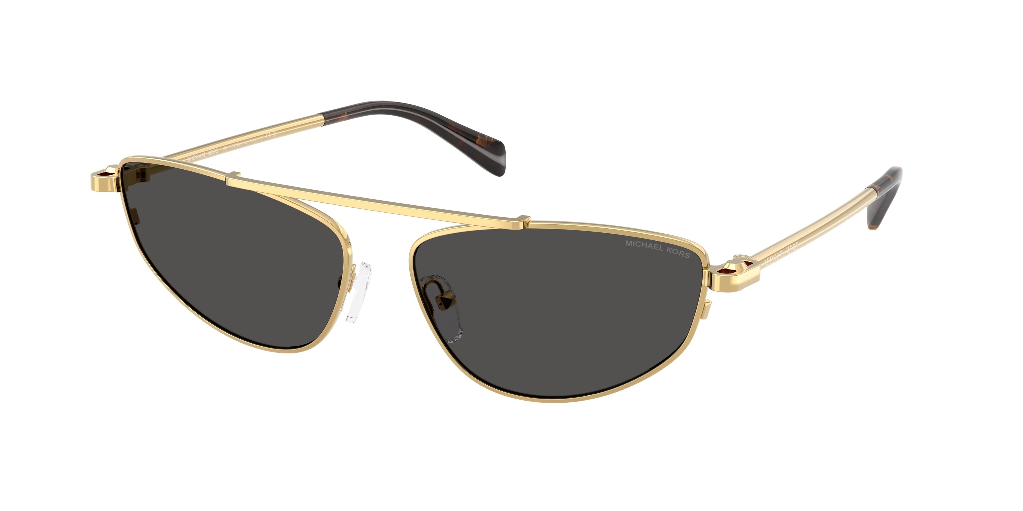 Gafas de Sol Michael Kors Buenos Aires MK1164 Amarillo oro brillante y Gris Oscuro Sólido