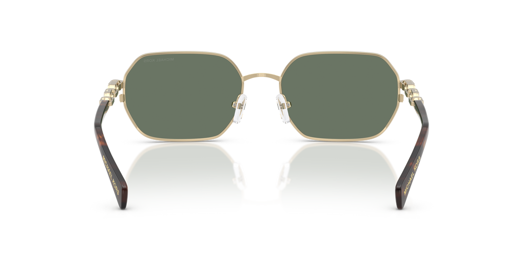 Gafas de Sol Michael Kors Saint Martin MK1165 Oro claro brillante y Verde Sólido