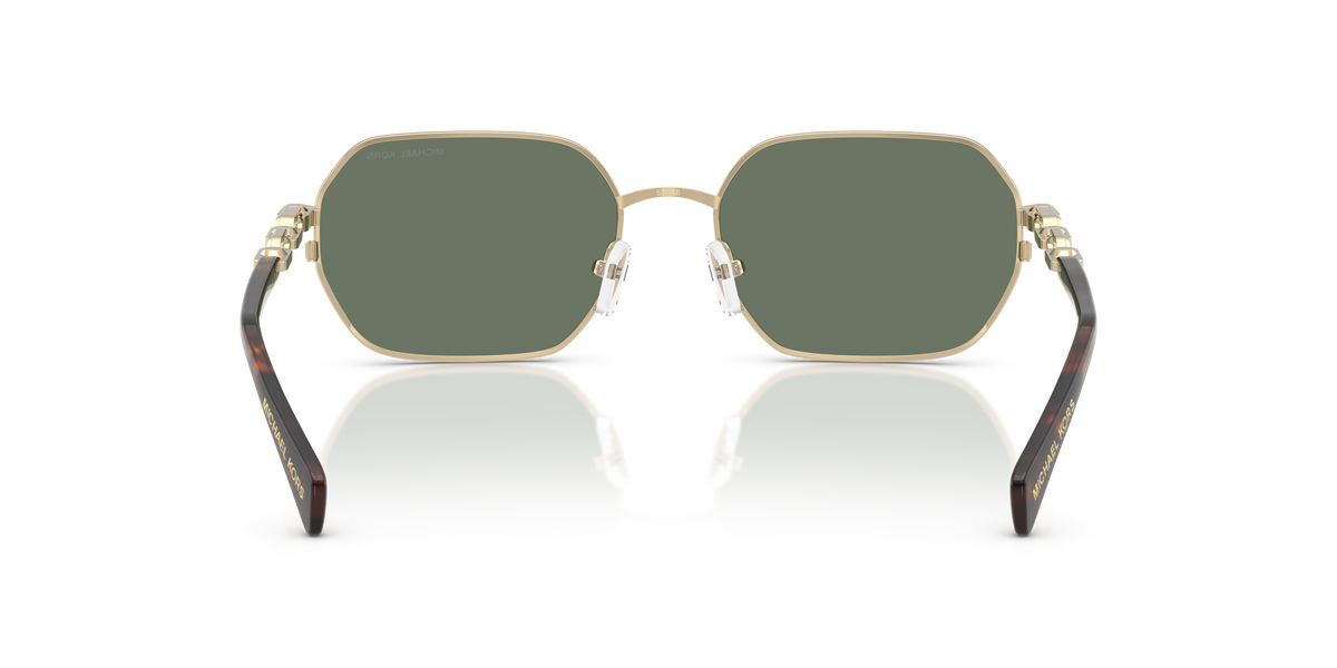 Gafas de Sol Michael Kors Saint Martin MK1165 Oro claro brillante y Verde Sólido