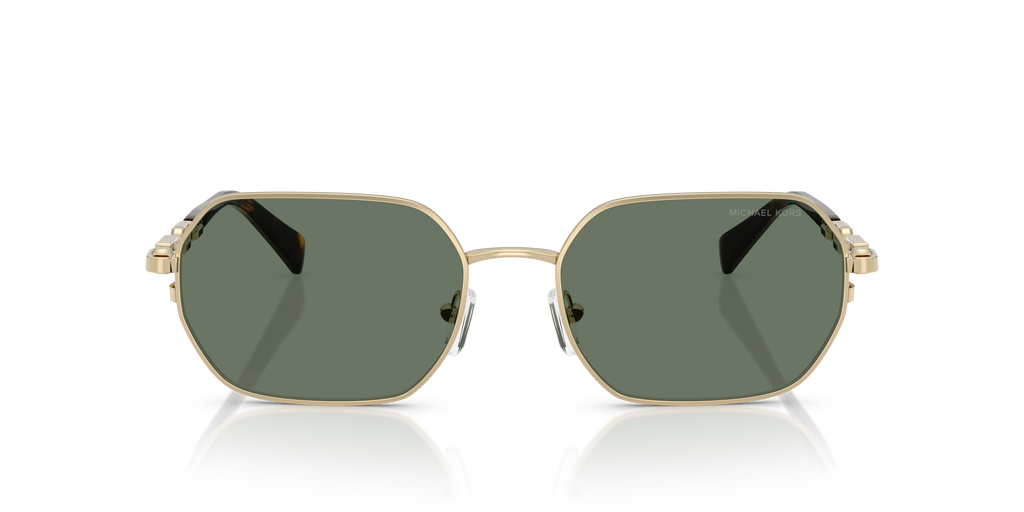 Gafas de Sol Michael Kors Saint Martin MK1165 Oro claro brillante y Verde Sólido