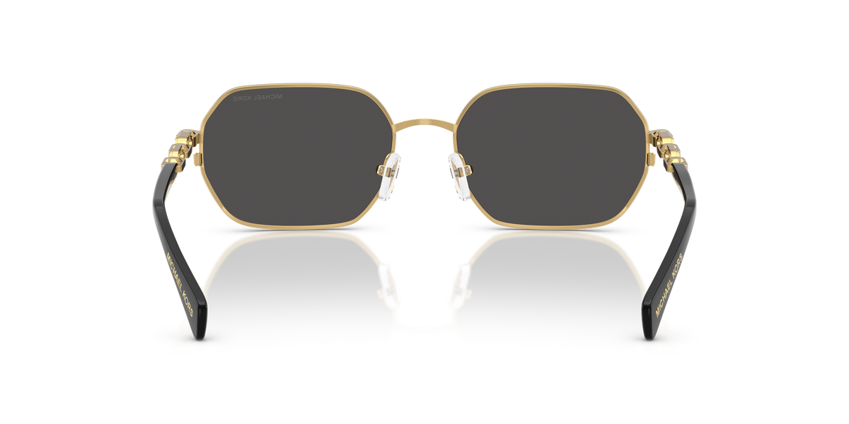 Gafas de Sol Michael Kors Saint Martin MK1165 Amarillo oro brillante y Gris Oscuro Sólido