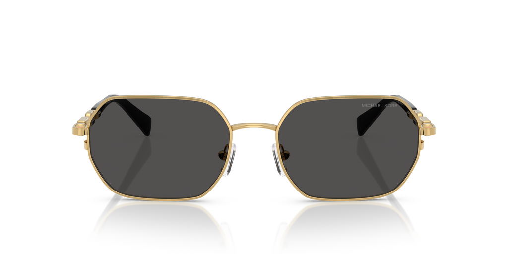 Gafas de Sol Michael Kors Saint Martin MK1165 Amarillo oro brillante y Gris Oscuro Sólido