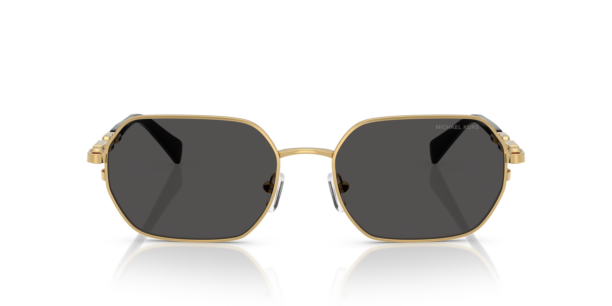Gafas de Sol Michael Kors Saint Martin MK1165 Amarillo oro brillante y Gris Oscuro Sólido