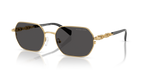 Gafas de Sol Michael Kors Saint Martin MK1165 Amarillo oro brillante y Gris Oscuro Sólido