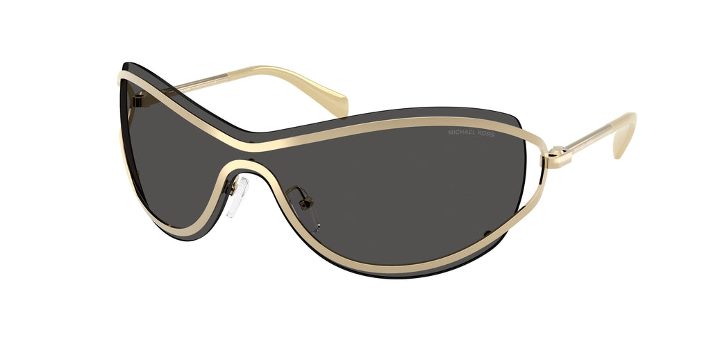Gafas de Sol Michael Kors La Praia MK1166 Oro claro brillante y Gris Oscuro Sólido