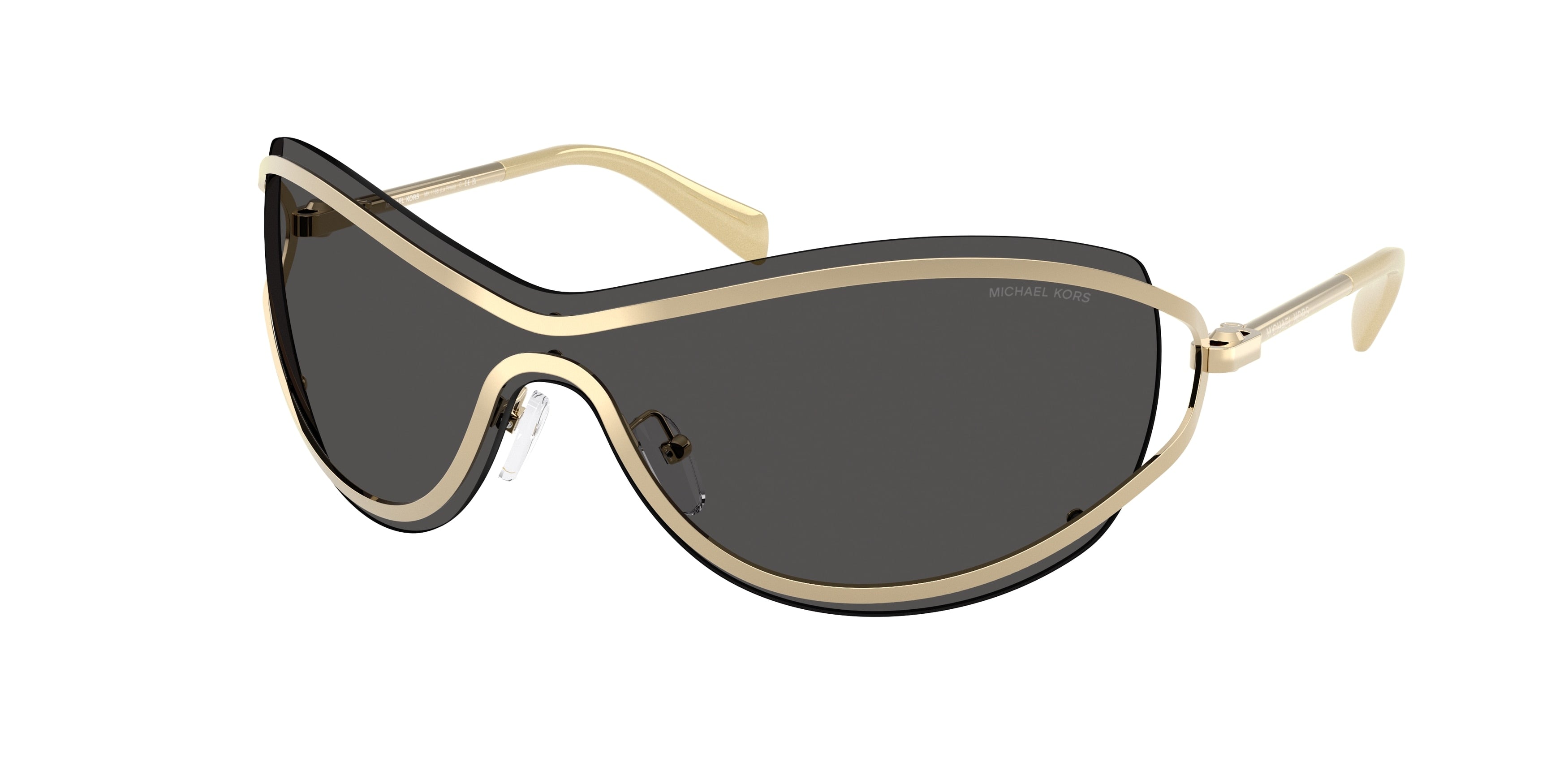 Gafas de Sol Michael Kors La Praia MK1166 Oro claro brillante y Gris Oscuro Sólido