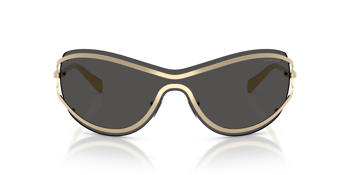 Gafas de Sol Michael Kors La Praia MK1166 Oro claro brillante y Gris Oscuro Sólido