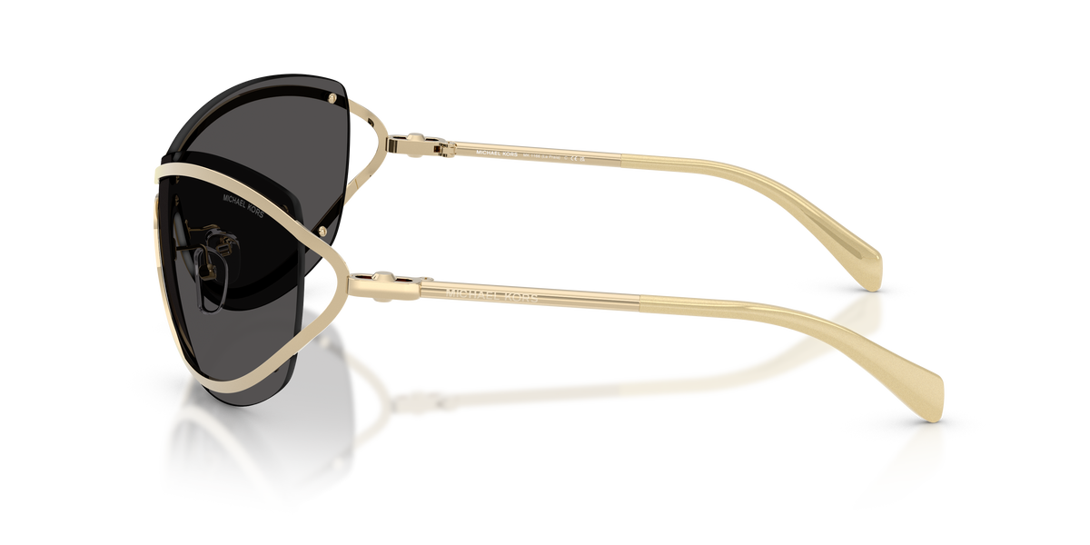 Gafas de Sol Michael Kors La Praia MK1166 Oro claro brillante y Gris Oscuro Sólido