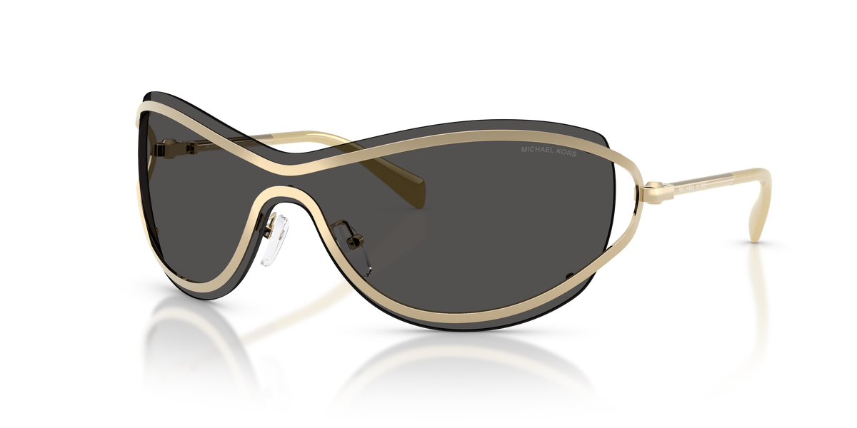 Gafas de Sol Michael Kors La Praia MK1166 Oro claro brillante y Gris Oscuro Sólido
