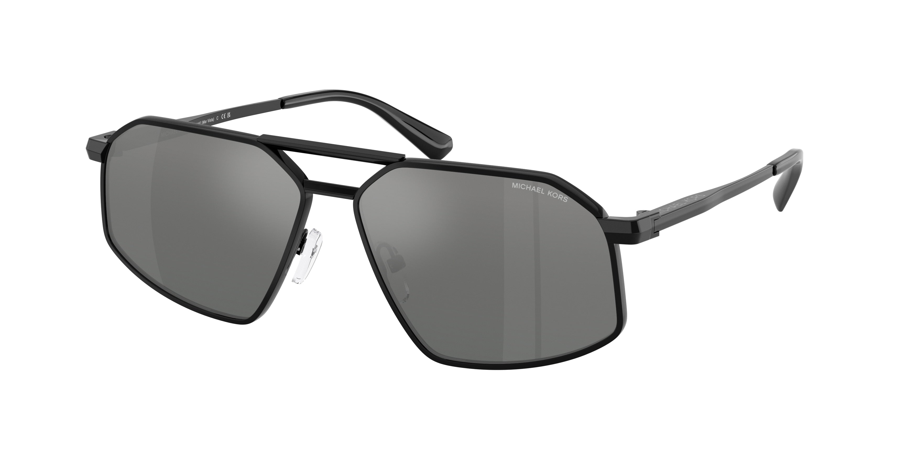 Gafas de Sol Michael Kors Mar Vista MK1167 Negro Brillante y Plateado Flash Degradé