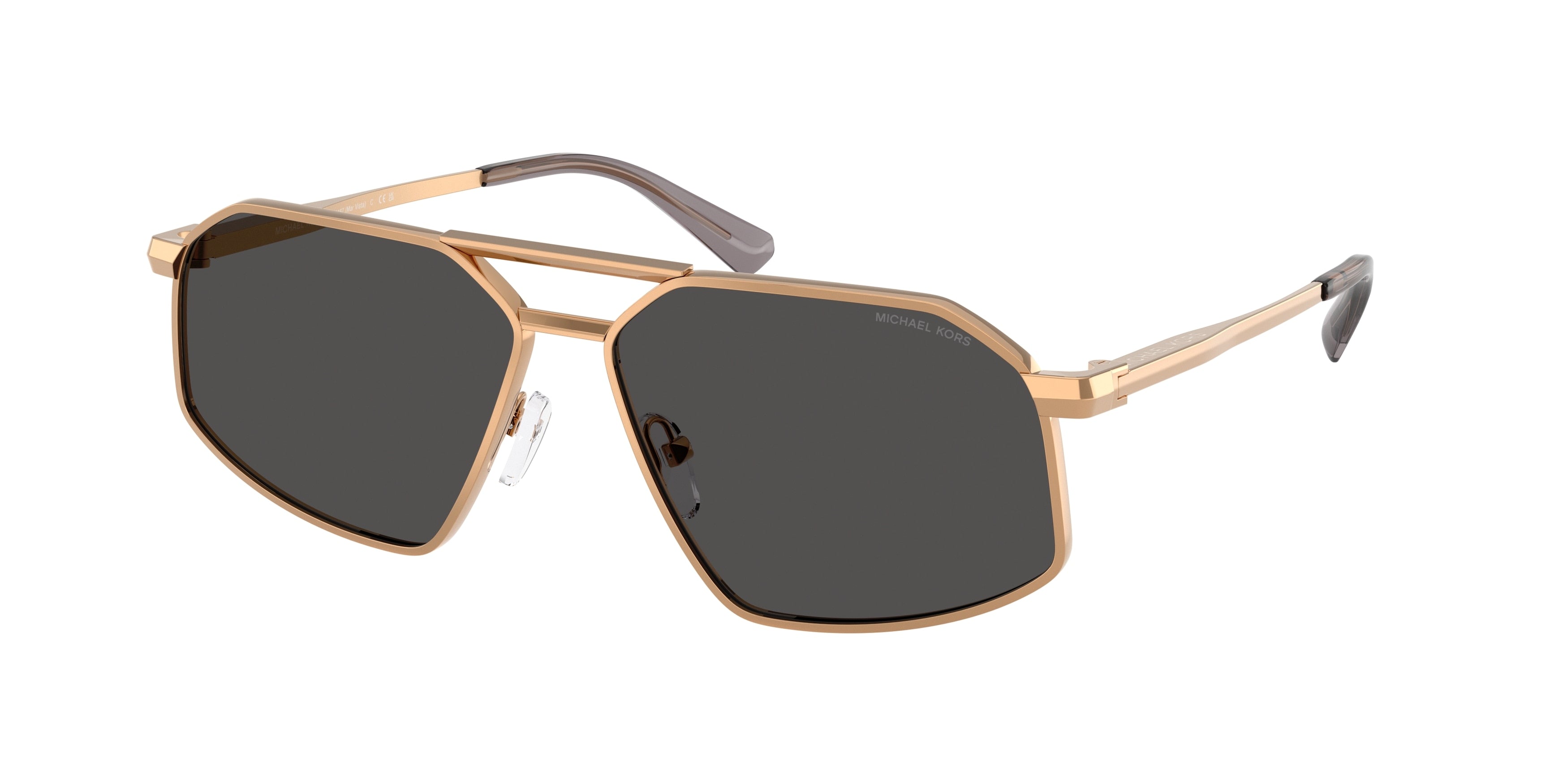Gafas de Sol Michael Kors Mar Vista MK1167 Dorado beige y Gris Oscuro Sólido