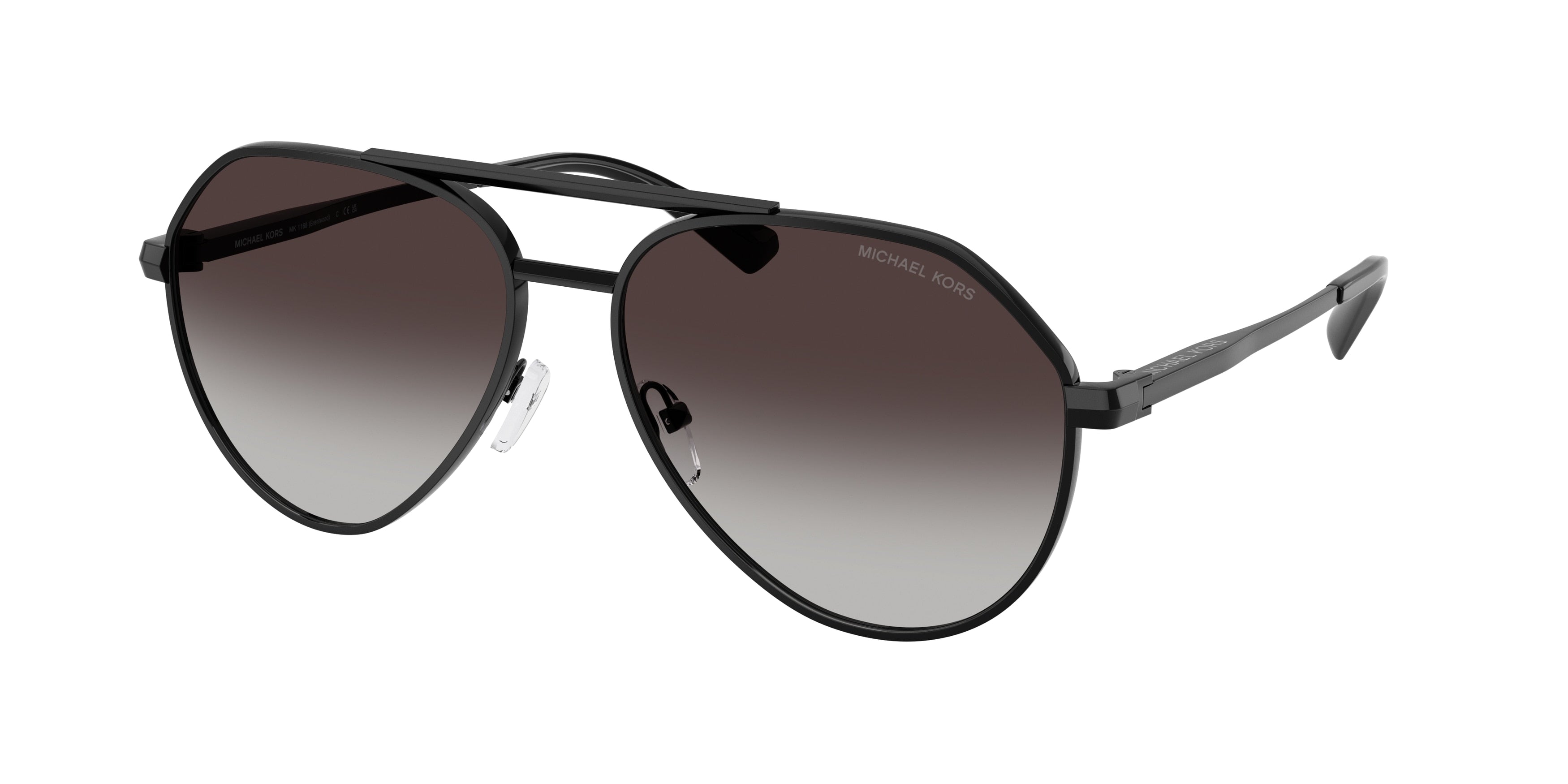 Gafas de Sol Michael Kors Brentwood MK1168 Negro Brillante y Gris Oscuro Degradé