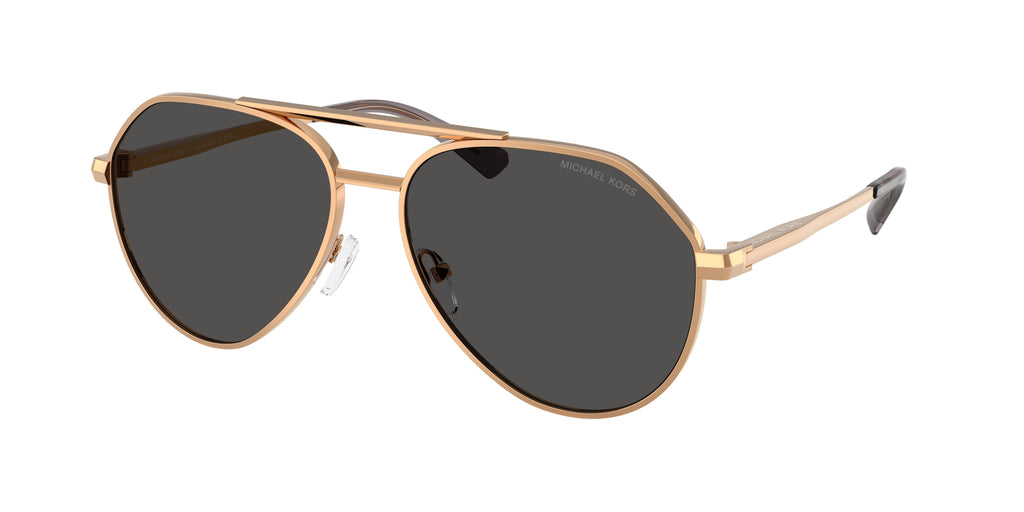 Gafas de Sol Michael Kors Brentwood MK1168 Dorado beige y Gris Oscuro Sólido