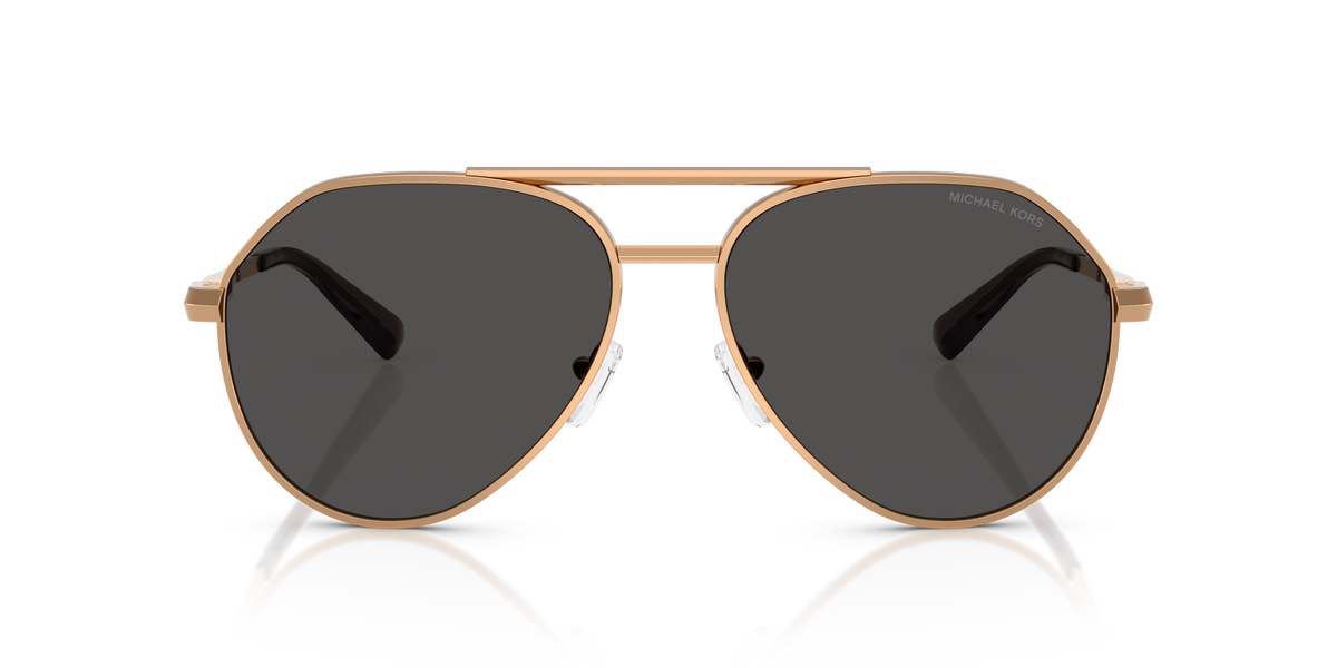 Gafas de Sol Michael Kors Brentwood MK1168 Dorado beige y Gris Oscuro Sólido
