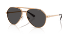 Gafas de Sol Michael Kors Brentwood MK1168 Dorado beige y Gris Oscuro Sólido