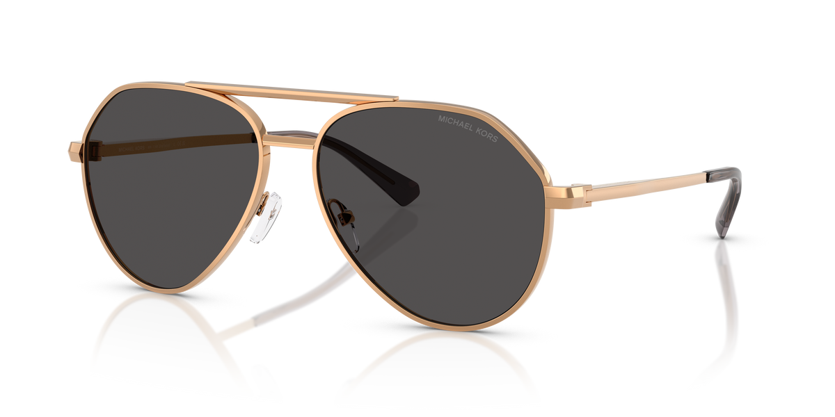Gafas de Sol Michael Kors Brentwood MK1168 Dorado beige y Gris Oscuro Sólido