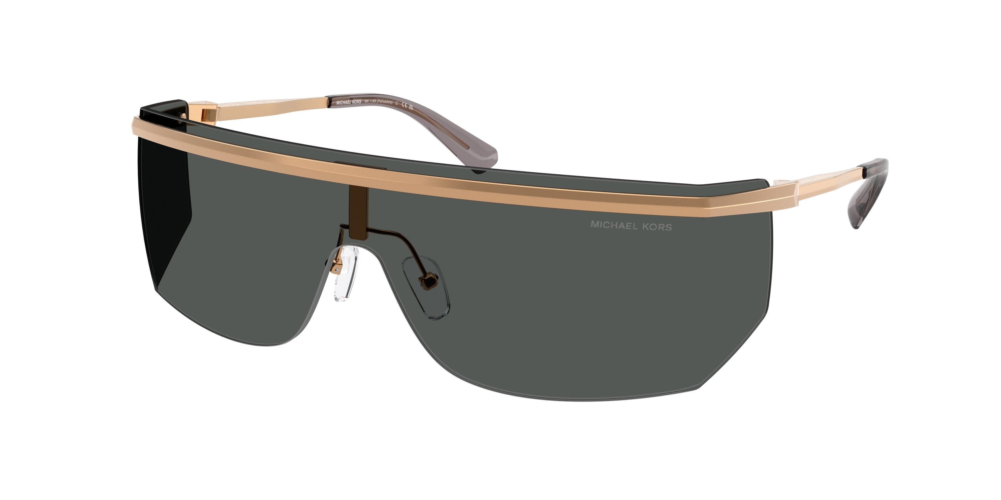 Gafas de Sol Michael Kors Palisades MK1169 Dorado beige y Gris Oscuro Sólido