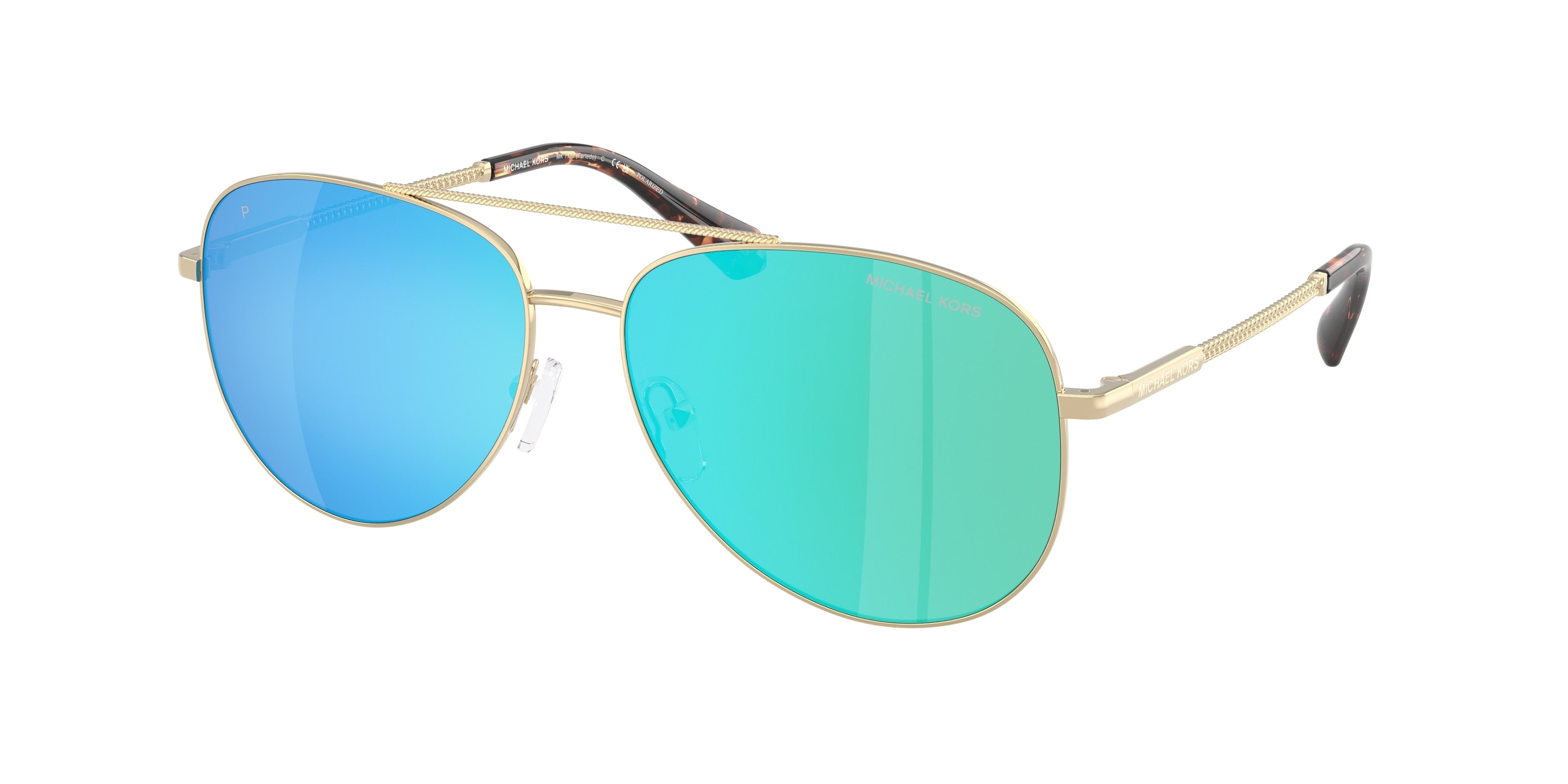 Gafas de Sol Michael Kors Perledo MK1172 Dorado Claro y Azul polarizado