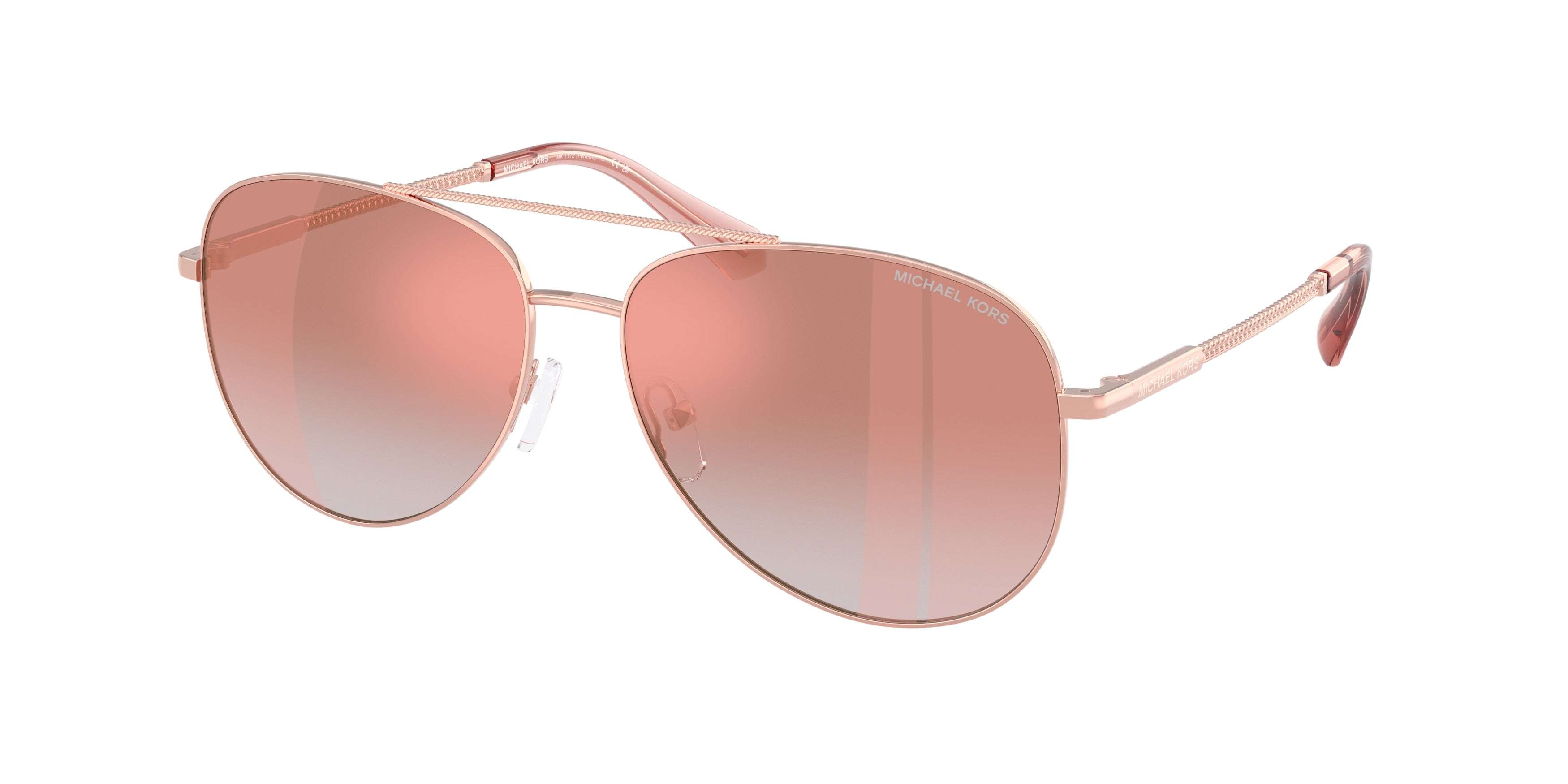 Gafas de Sol Michael Kors Perledo MK1172 Oro Rosa y Rosa Degradé a Rosa Espejado