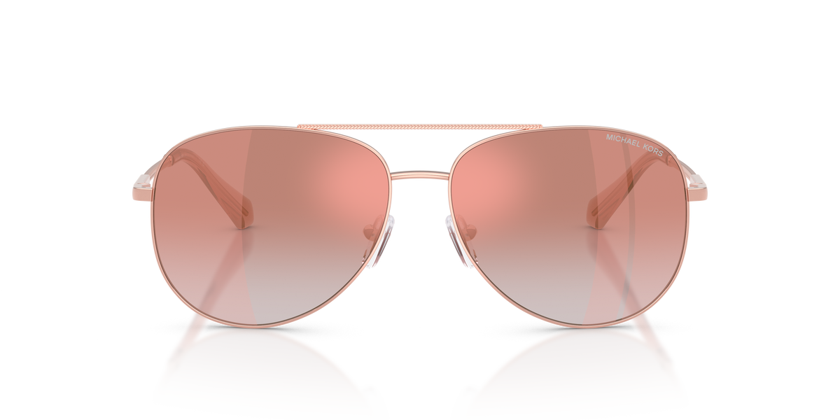 Gafas de Sol Michael Kors Perledo MK1172 Oro Rosa y Rosa Degradé a Rosa Espejado