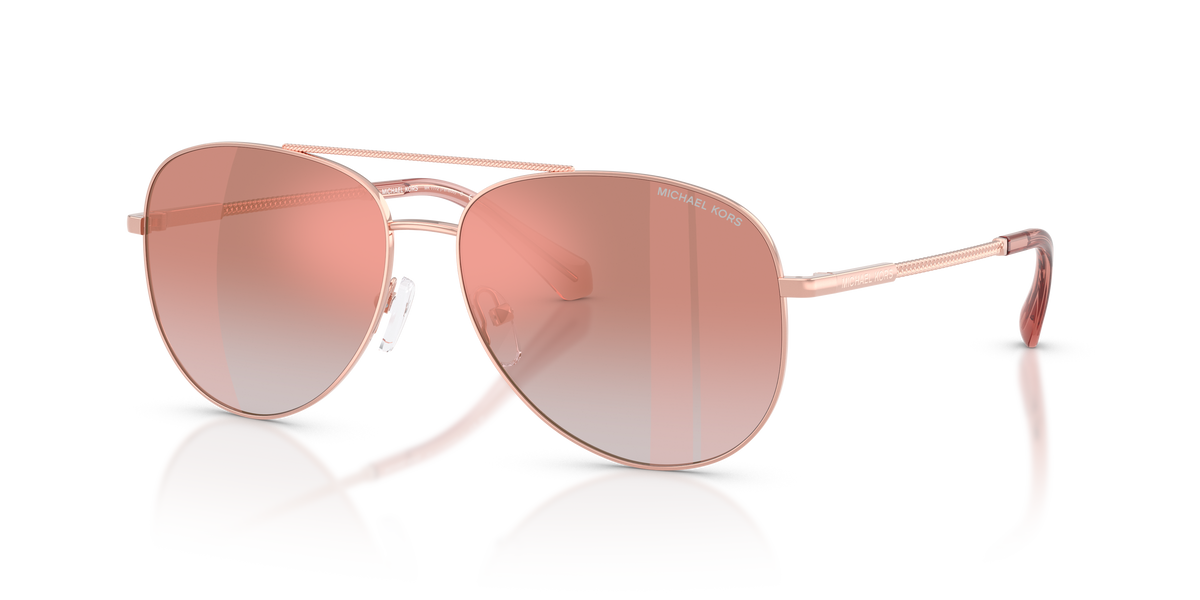 Gafas de Sol Michael Kors Perledo MK1172 Oro Rosa y Rosa Degradé a Rosa Espejado