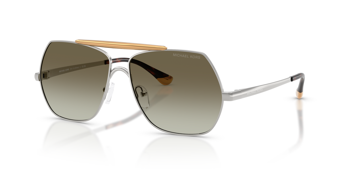 Gafas de Sol Michael Kors Denver MK1173 Plateado Brillante y Verde Degradé
