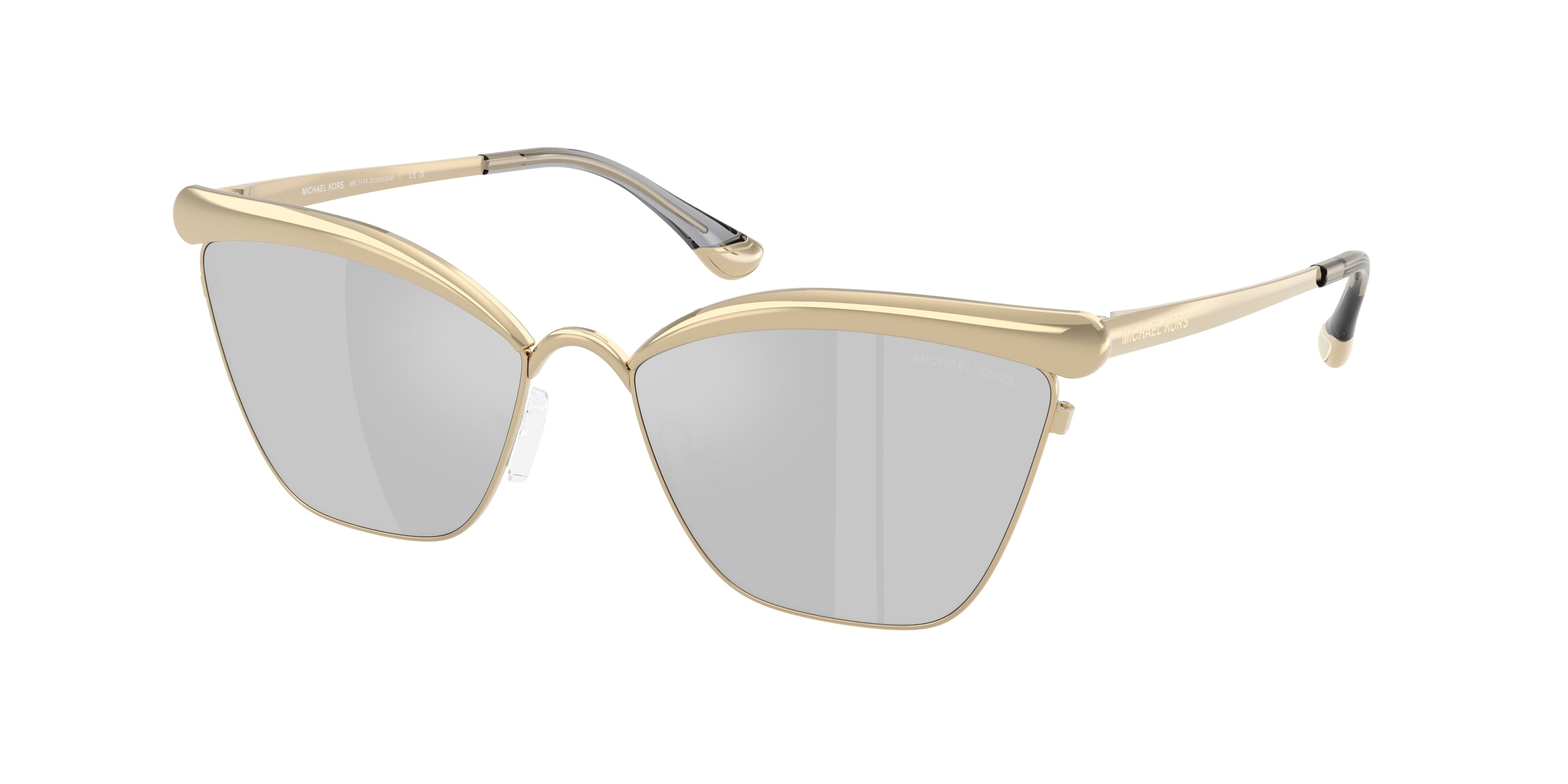 Gafas de Sol Michael Kors Scottsdale MK1174 Dorado Claro y Plateado Espejado