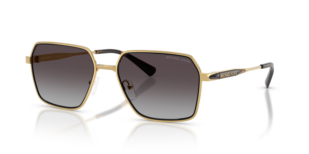 Gafas de Sol Michael Kors Dana Point MK1176 Oro amarillo brillante y Gris Oscuro Degradé