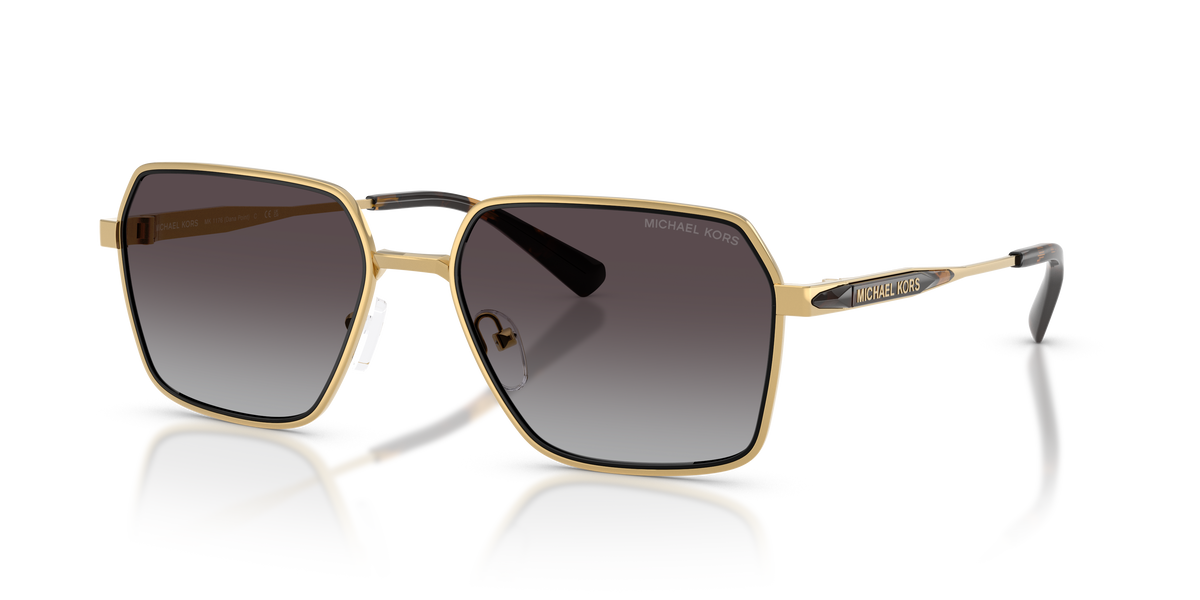 Gafas de Sol Michael Kors Dana Point MK1176 Oro amarillo brillante y Gris Oscuro Degradé