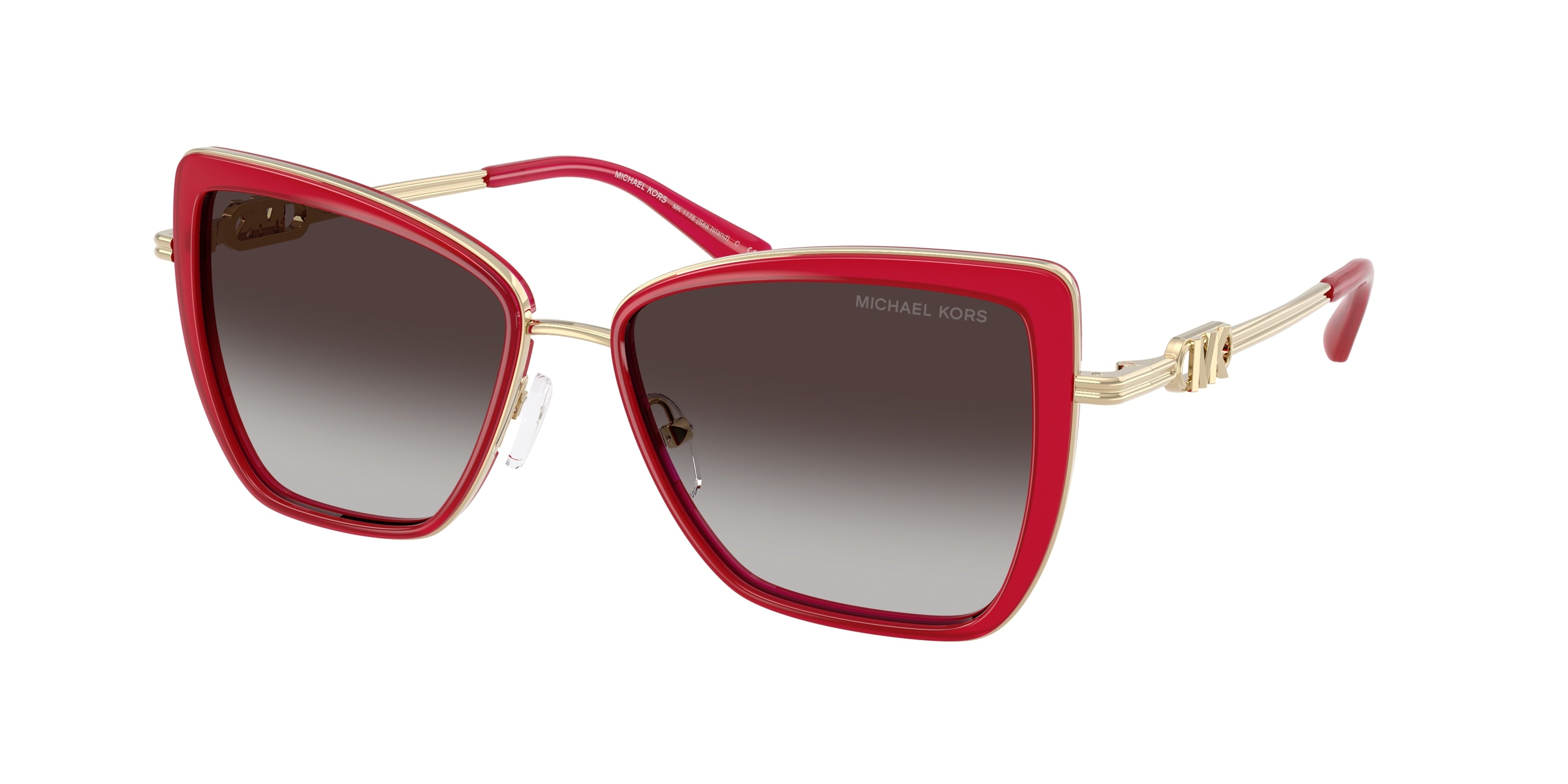 Gafas de Sol Michael Kors Sea Island MK1178 Frambuesa y Negro Degradé a Gris Claro
