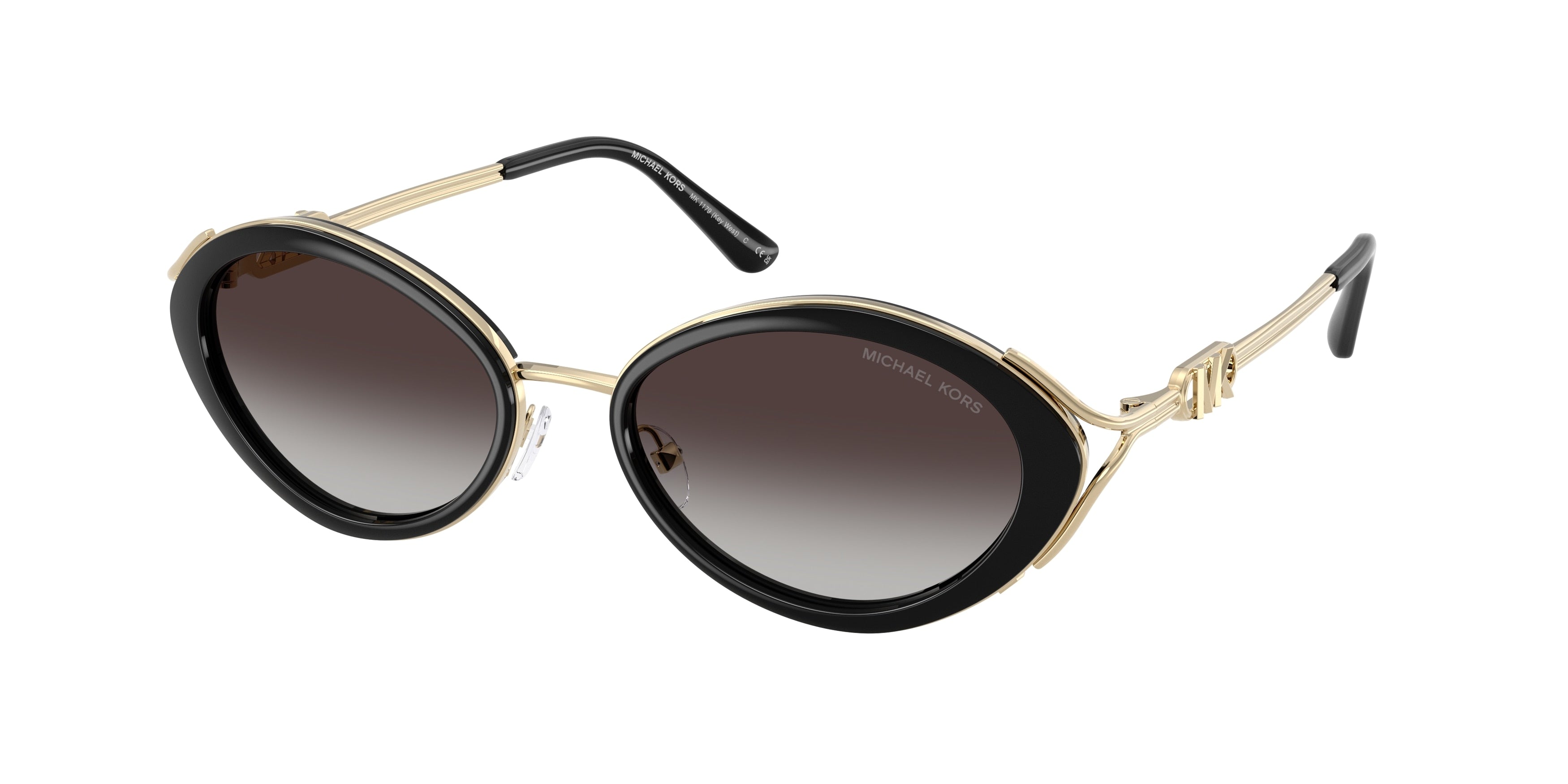 Gafas de Sol Michael Kors Key West MK1179 Negro y Negro Degradé a Gris Claro