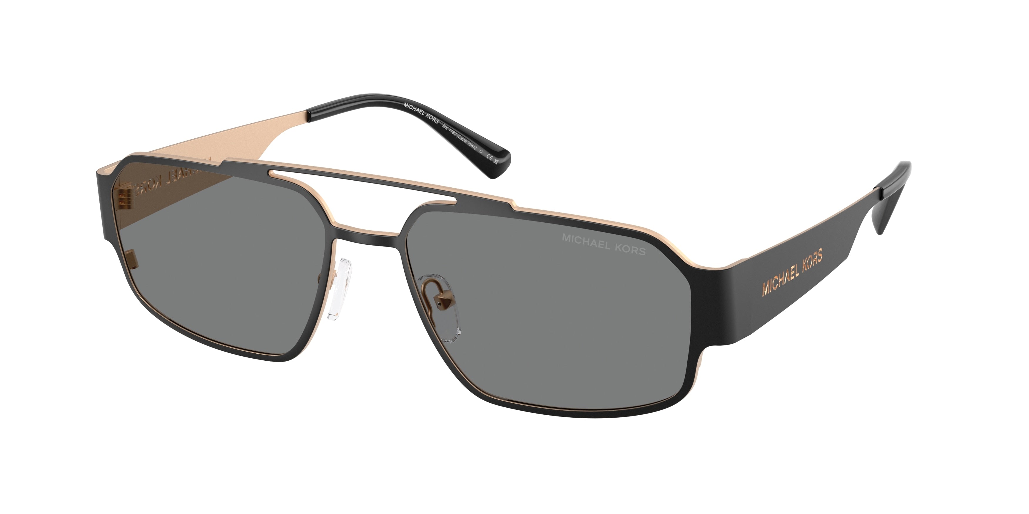 Gafas de Sol Michael Kors Cape Town MK1182 Negro Mate y Gris Oscuro