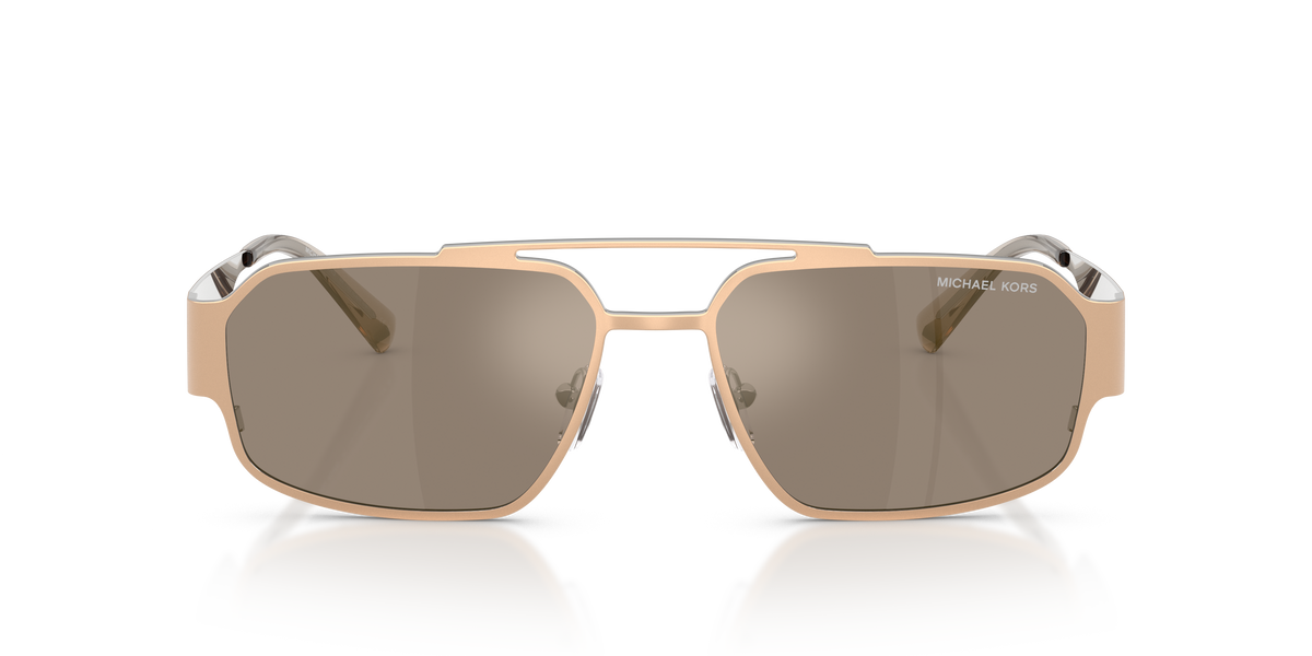 Gafas de Sol Michael Kors Cape Town MK1182 Dorado Mate y Marrón/Plateado Espejado
