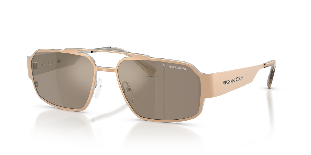 Gafas de Sol Michael Kors Cape Town MK1182 Dorado Mate y Marrón/Plateado Espejado