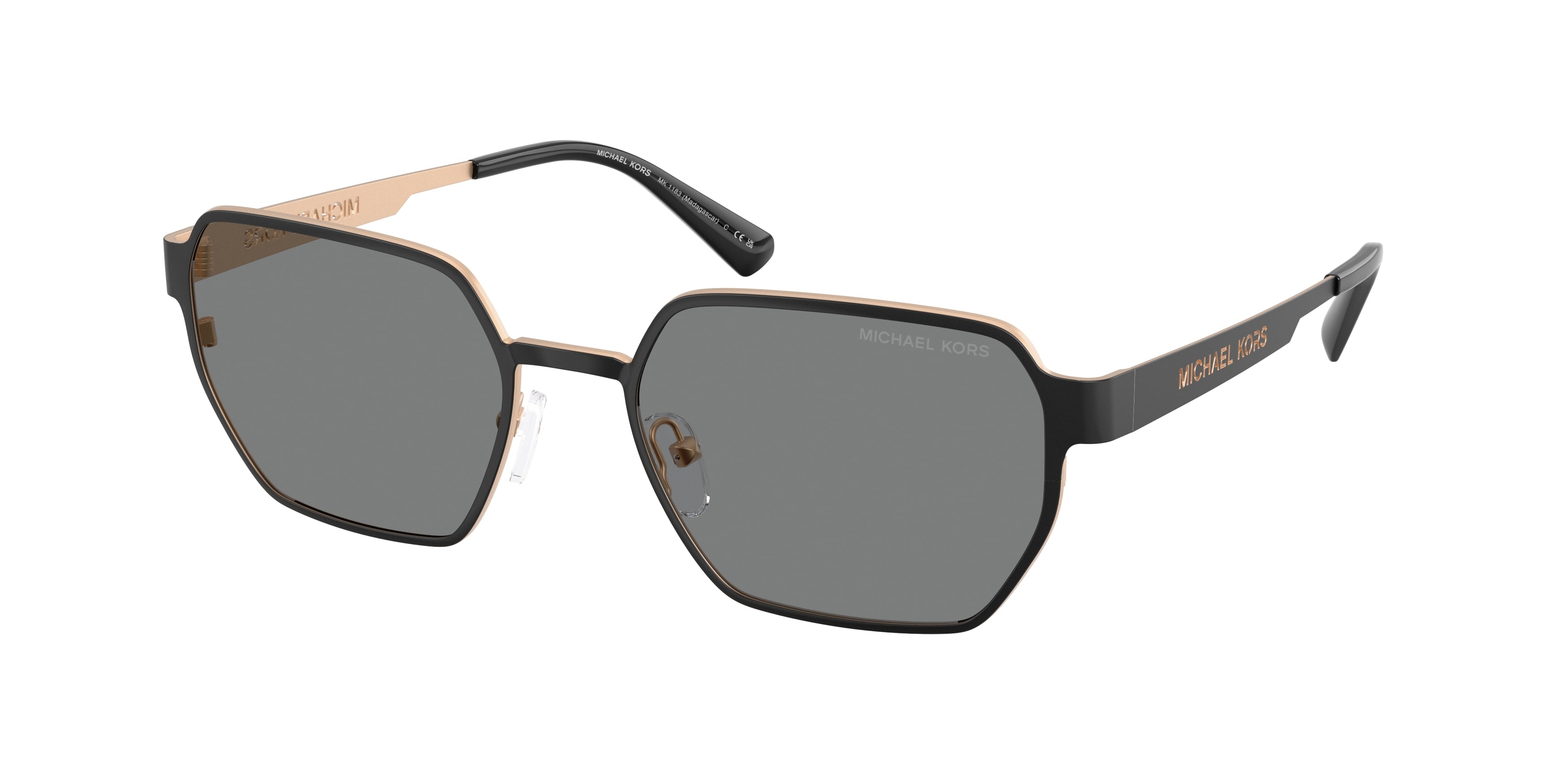 Gafas de Sol Michael Kors Madagascar MK1183 Negro Mate y Gris Oscuro