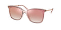 Gafas de Sol Michael Kors Zermatt MK2079U Rosa Traslúcido y Oro Rosa Degradé Espejado