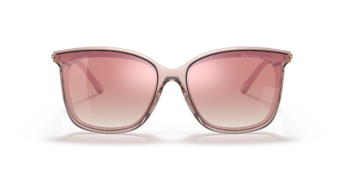 Gafas de Sol Michael Kors Zermatt MK2079U Rosa Traslúcido y Oro Rosa Degradé Espejado