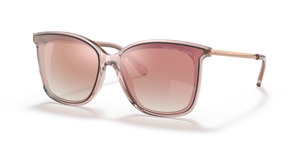 Gafas de Sol Michael Kors Zermatt MK2079U Rosa Traslúcido y Oro Rosa Degradé Espejado