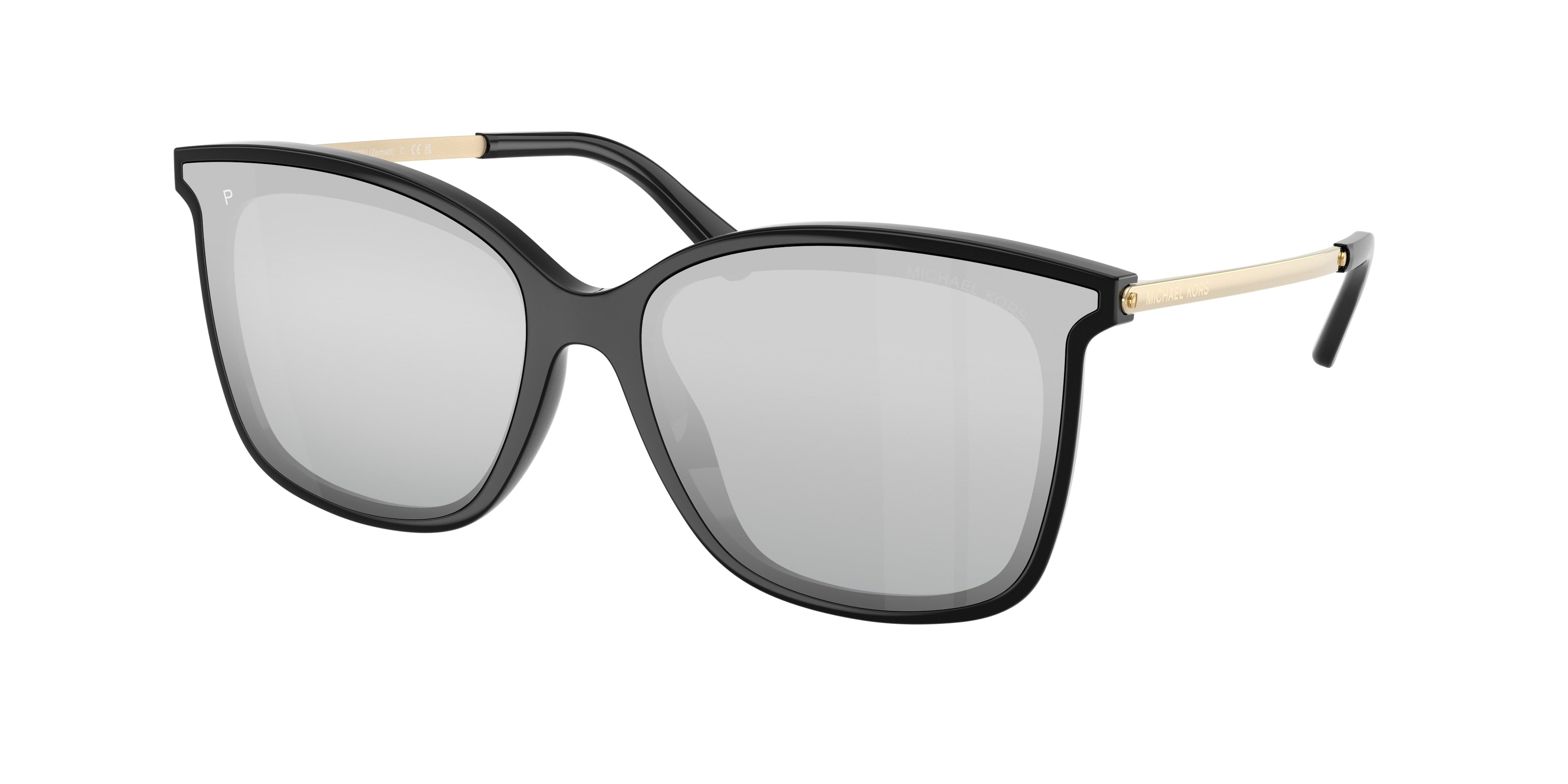 Gafas de Sol Michael Kors Zermatt MK2079U Negro y Plateado y Gris Degradé Espejado