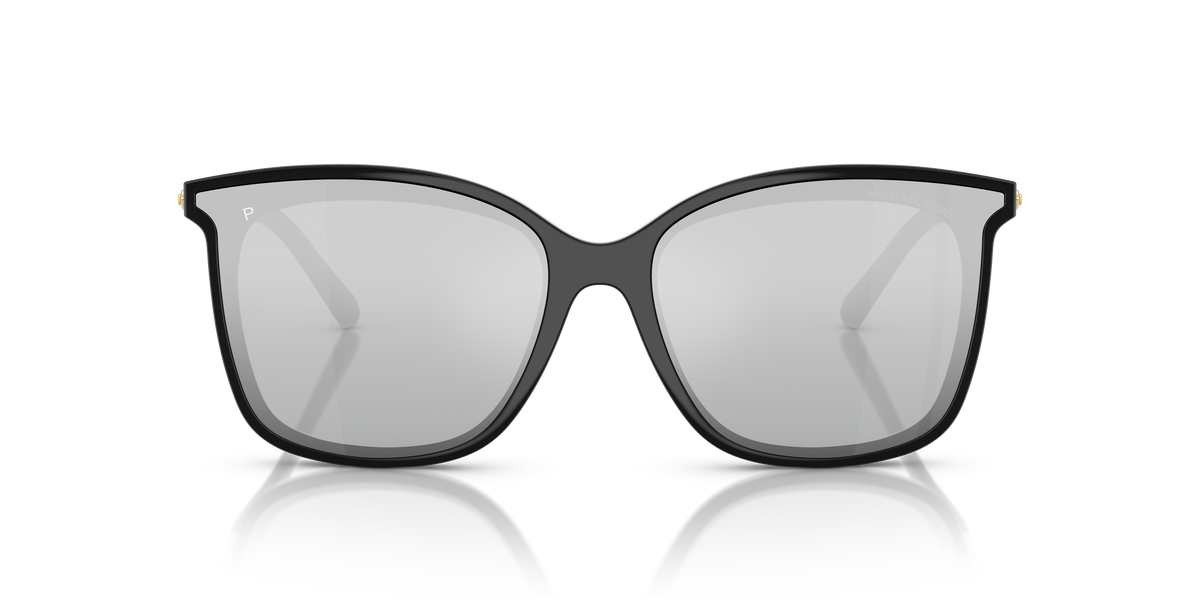 Gafas de Sol Michael Kors Zermatt MK2079U Negro y Plateado y Gris Degradé Espejado