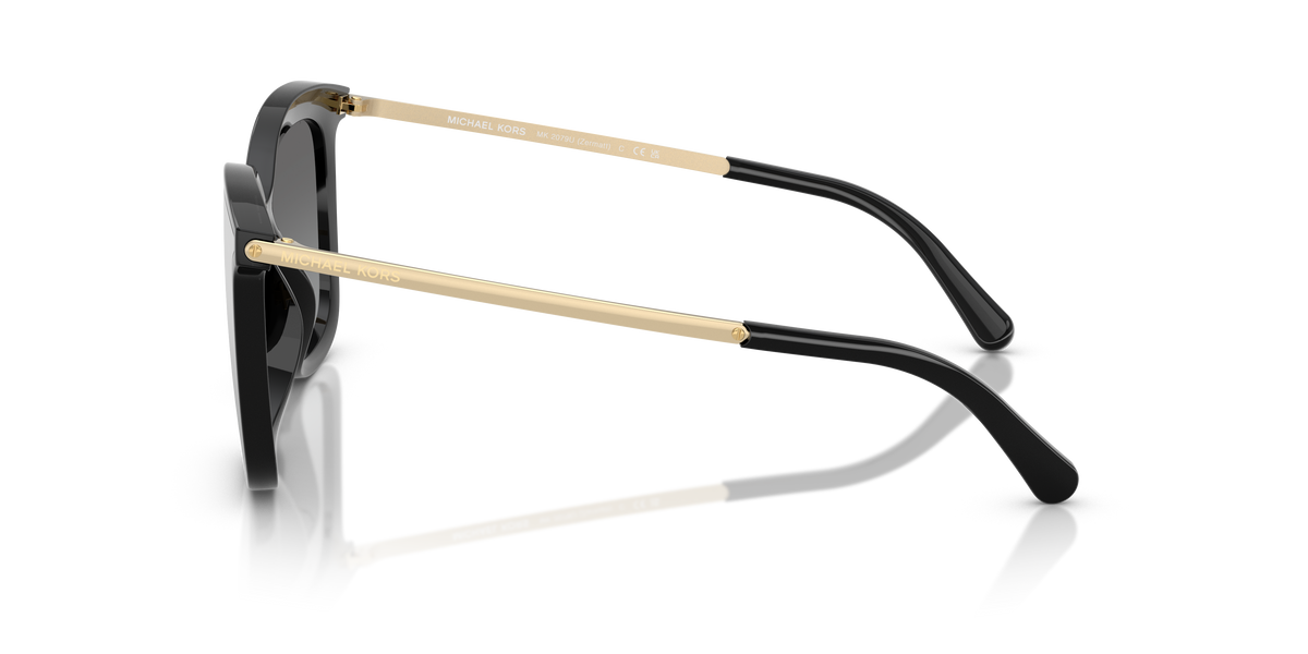 Gafas de Sol Michael Kors Zermatt MK2079U Negro y Plateado y Gris Degradé Espejado