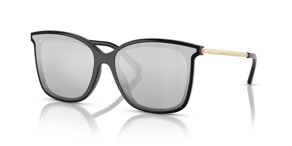 Gafas de Sol Michael Kors Zermatt MK2079U Negro y Plateado y Gris Degradé Espejado