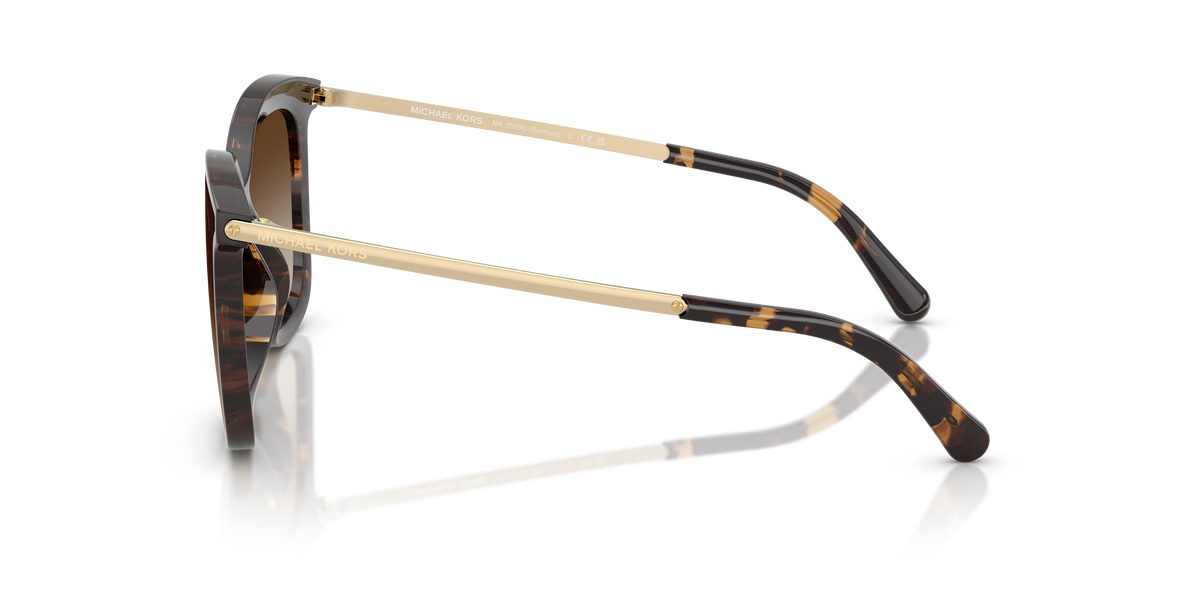 Gafas de Sol Michael Kors Zermatt MK2079U Carey Oscuro y Humo Degradé