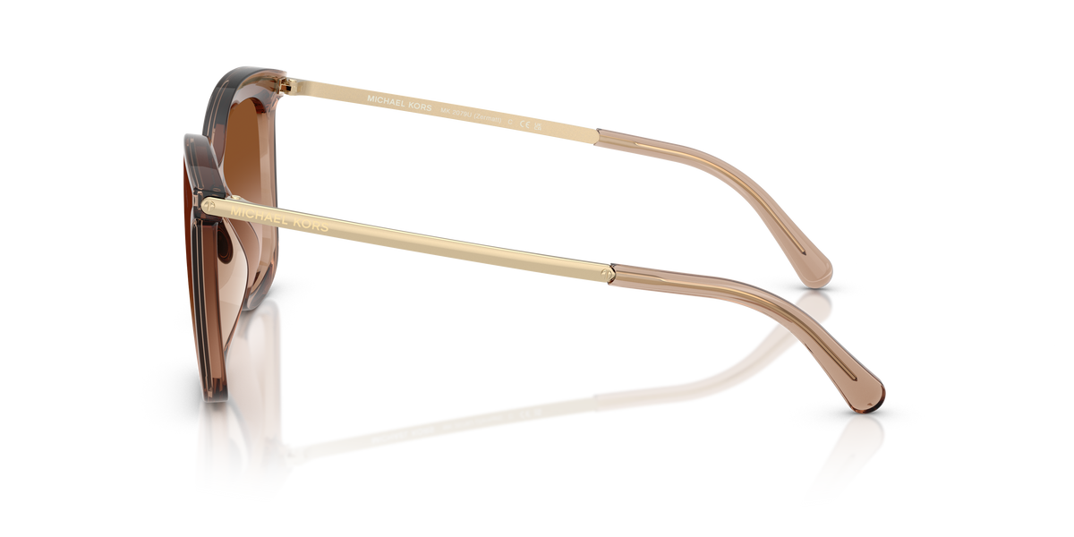 Gafas de Sol Michael Kors Zermatt MK2079U Marrón Traslúcido y Marrón Degradé