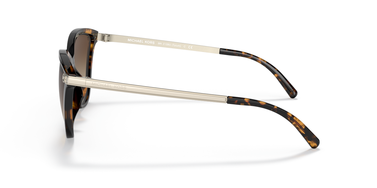 Gafas de Sol Michael Kors Tulum MK2139U Carey Oscuro y Marrón Degradé